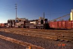 NS 7036 leads a northbound train thru the yard